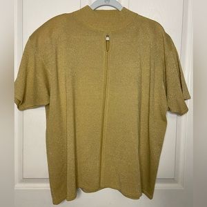Vintage Dress Barn Gold Sparkle Top